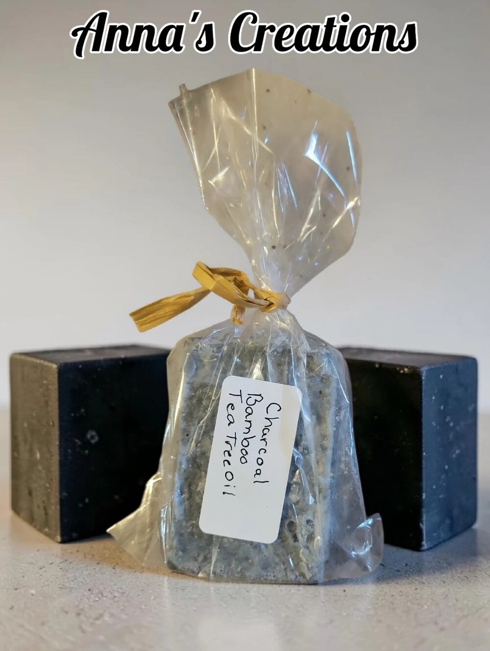 Anna's Creations Hand Crafted Tea Tree Oil Charcoal Lye Free 1 4.6 Oz Bar Soap